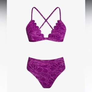 Cupshe Deep Purple Bikini Set